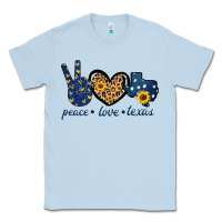 Dusty Blue Peace Love Texas Classic Tee - Bettercallsaul