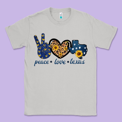 Peace Love Texas Classic Tee Designed By Bettercallsaul
