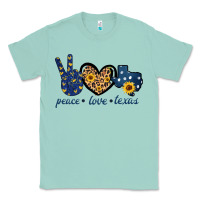 Seafoam Peace Love Texas Classic Tee - Bettercallsaul