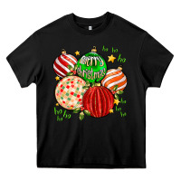 Black merry christmas tree ball Heavy Core Tee - MaliasSmallBusiness