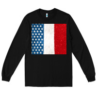 Black custom text american flag(used font 'doctrin Long Sleeve Tee - Jasminsmagicworld