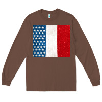 Chestnut custom text american flag(used font 'doctrin Long Sleeve Tee - Jasminsmagicworld