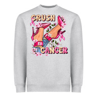 Heather Grey Crush Breast Cancer Heavyweight Sweatshirt - FaDigitalArtStudio