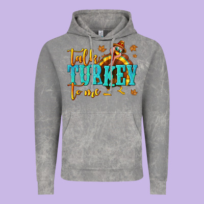 Talk Turkey To Me Vintage Hoodie Designed By Texasbilliewilder