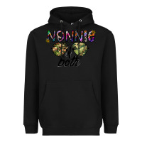 Black nonnie of both Heavyweight Hoodie - CowhideDigitalArt