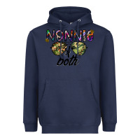 Navy nonnie of both Heavyweight Hoodie - CowhideDigitalArt
