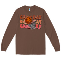 Chestnut game day game day game day basketball Long Sleeve Tee - HowdyJamesFarm
