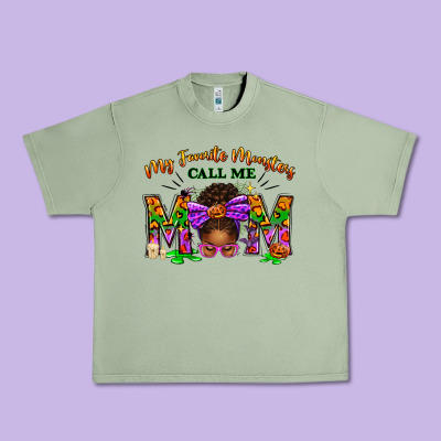 My Favorite Monsters Call Me Mom Urban Heavy Tee Designed By Texasbilliewilder