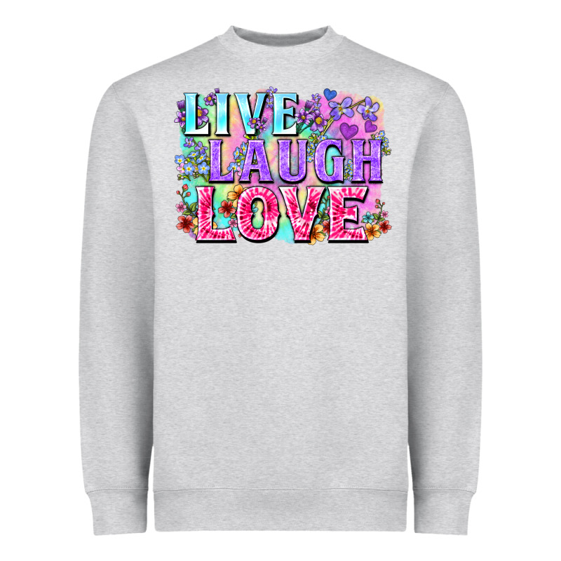 Live Laugh Love Hippie Valentine's Day Heavyweight Sweatshirt by FaDigitalArtStudio | Teevron