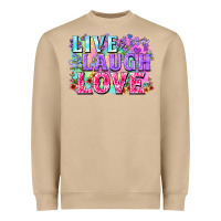 Mushroom Live laugh love hippie Valentine's Day Heavyweight Sweatshirt - FaDigitalArtStudio