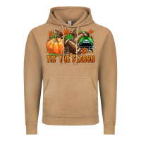 Tis' The Season Football Green Helmet Vintage Hoodie | Teevron