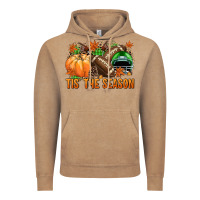 Vintage Coffee Tis' the season Football green helmet Vintage Hoodie - NancyCooperArtShop