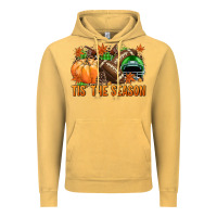 Vintage Mustard Tis' the season Football green helmet Vintage Hoodie - NancyCooperArtShop