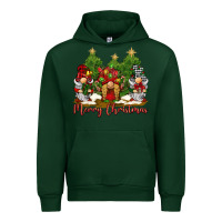 Forest Green merry christmas gnomies Urban Hoodie - BarkalooDesign