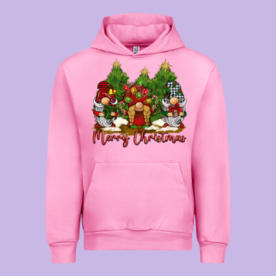 Merry Christmas Gnomies Urban Hoodie Designed By Barkaloodesign