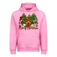 Fuchsia Pink merry christmas gnomies Urban Hoodie - BarkalooDesign