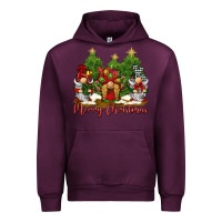 Mauve Wine merry christmas gnomies Urban Hoodie - BarkalooDesign
