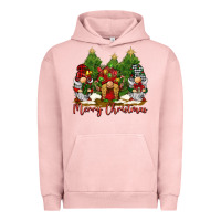 Pigment Salmon merry christmas gnomies Urban Hoodie - BarkalooDesign