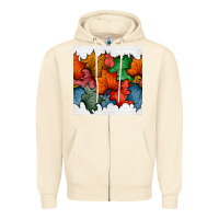 Sandshell autumn  leaves seamless pattern Zipper Hoodie - BundleAndBundleShop
