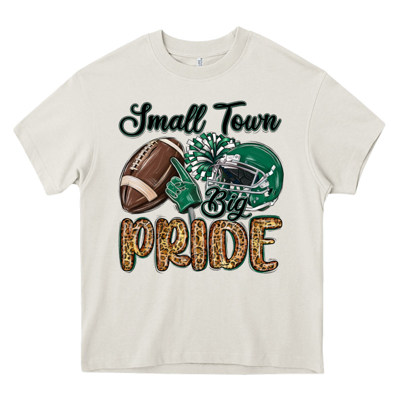 Small Town Big Pride Green Heavy Core Tee by MaliasSmallBusiness | Teevron