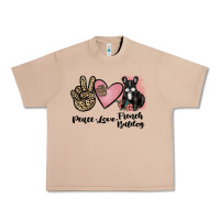 Burro peace love french bulldog Urban Heavy Tee - JahusDesignShop