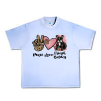 Grape Ice peace love french bulldog Urban Heavy Tee - JahusDesignShop