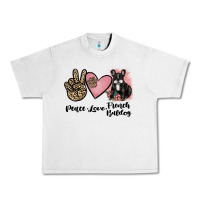 Lunar Rock peace love french bulldog Urban Heavy Tee - JahusDesignShop