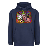 Navy halloween pigs Heavyweight Hoodie - SublimationCraftShop