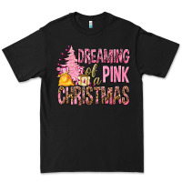 Black Dreaming Of A Pink Christmas Premium Tee - BundleAndBundleShop