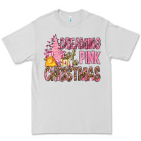 Dove Grey Dreaming Of A Pink Christmas Premium Tee - BundleAndBundleShop