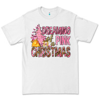 White Dreaming Of A Pink Christmas Premium Tee - BundleAndBundleShop