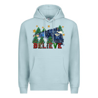 Blue Mist believe polar express christmas trees Premium Hoodie - FaDigitalArtStudio