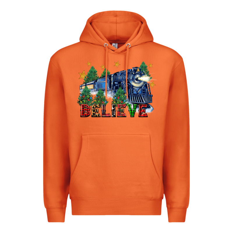 Believe Polar Express Christmas Trees Premium Hoodie by FaDigitalArtStudio | Teevron