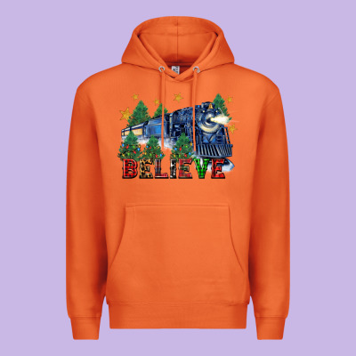 Believe Polar Express Christmas Trees Premium Hoodie Designed By Fadigitalartstudio