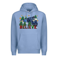 Colony Blue believe polar express christmas trees Premium Hoodie - FaDigitalArtStudio