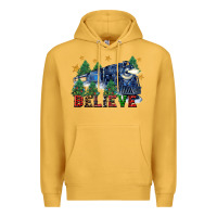 Mustard believe polar express christmas trees Premium Hoodie - FaDigitalArtStudio