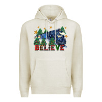 Oatmeal Heather believe polar express christmas trees Premium Hoodie - FaDigitalArtStudio