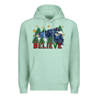 Seafoam believe polar express christmas trees Premium Hoodie - FaDigitalArtStudio