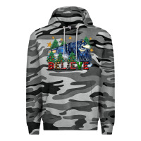Slate Camo believe polar express christmas trees Premium Hoodie - FaDigitalArtStudio