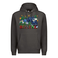 Smoke believe polar express christmas trees Premium Hoodie - FaDigitalArtStudio