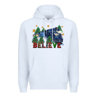 White believe polar express christmas trees Premium Hoodie - FaDigitalArtStudio