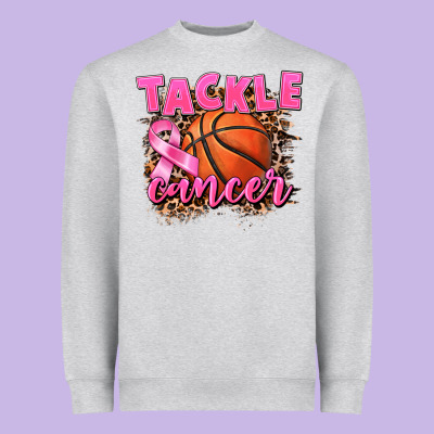 Tackle Cancer Basketball Heavyweight Sweatshirt Designed By Fadigitalartstudio