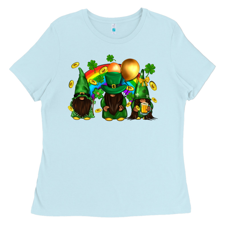 St. Patrick's Afro Gnomies With Rainbow Ladies Tee by BundleAndBundleShop | Teevron