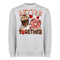 Heather Grey Better together Valentine's Day Heavyweight Sweatshirt - FaDigitalArtStudio