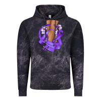 Cloud Black Cancer diva purple ribbon Vintage Hoodie - NancyCooperArtShop