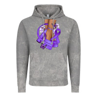 Cloud Rock Cancer diva purple ribbon Vintage Hoodie - NancyCooperArtShop