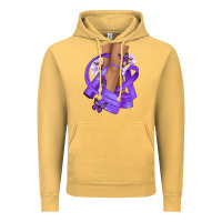 Vintage Mustard Cancer diva purple ribbon Vintage Hoodie - NancyCooperArtShop