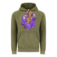Vintage Olive Cancer diva purple ribbon Vintage Hoodie - NancyCooperArtShop