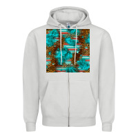 Dove Grey turquoise serape leopard seamless pattern Zipper Hoodie - BundleAndBundleShop