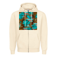 Sandshell turquoise serape leopard seamless pattern Zipper Hoodie - BundleAndBundleShop